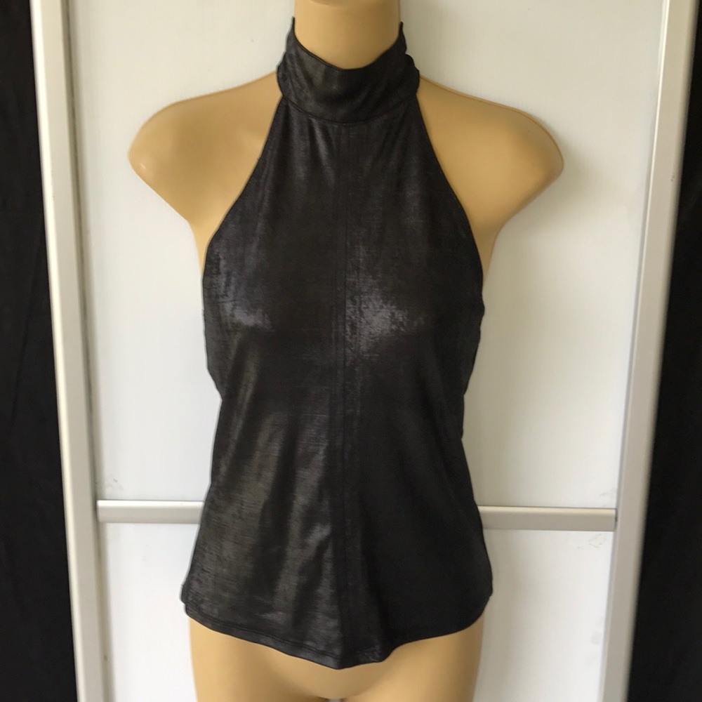 ArdenB. Stretch black sleeveless cold shoulder top